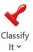 Protect documents with security classifications ClassifyIt toolbar button